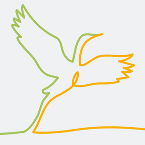 Bändergrafik Kranich Bändergrafik Kranich