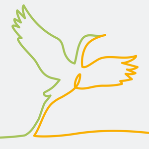 Bändergrafik Kranich Bändergrafik Kranich